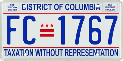 DC license plate FC1767