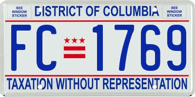 DC license plate FC1769