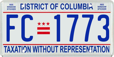 DC license plate FC1773