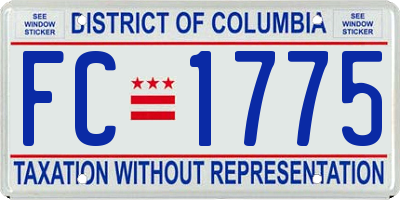 DC license plate FC1775