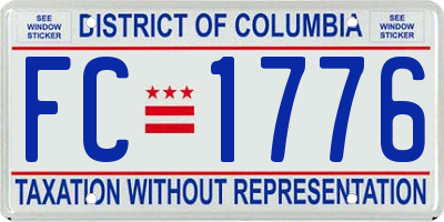 DC license plate FC1776