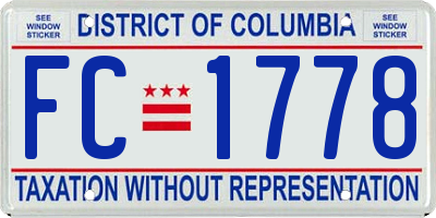 DC license plate FC1778