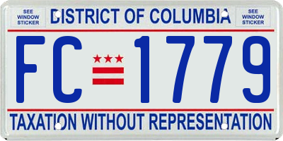 DC license plate FC1779