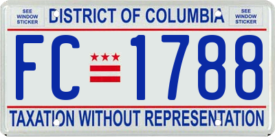 DC license plate FC1788