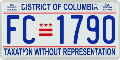 DC license plate FC1790