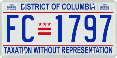 DC license plate FC1797