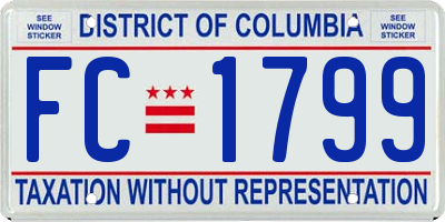 DC license plate FC1799