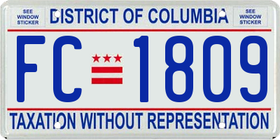 DC license plate FC1809