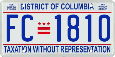 DC license plate FC1810