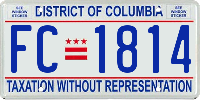 DC license plate FC1814