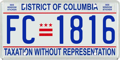 DC license plate FC1816