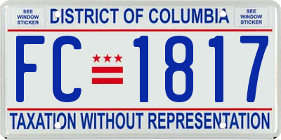 DC license plate FC1817