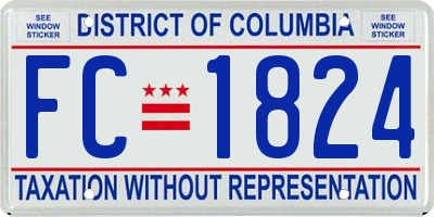 DC license plate FC1824