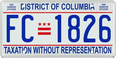 DC license plate FC1826