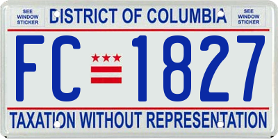 DC license plate FC1827