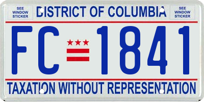 DC license plate FC1841