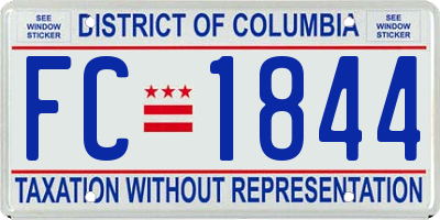 DC license plate FC1844