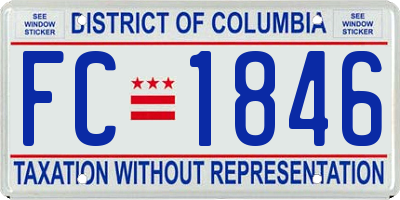 DC license plate FC1846