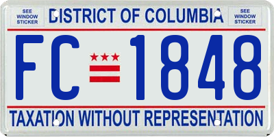 DC license plate FC1848