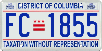 DC license plate FC1855