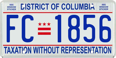 DC license plate FC1856