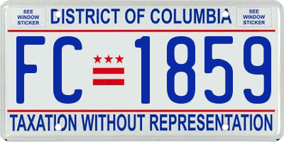 DC license plate FC1859