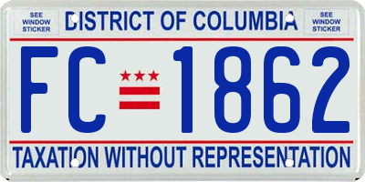 DC license plate FC1862