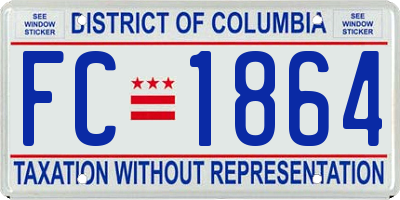 DC license plate FC1864