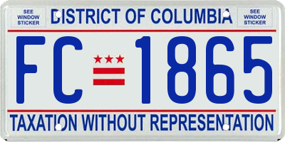 DC license plate FC1865