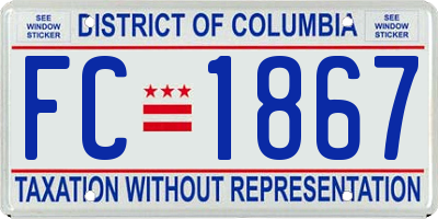 DC license plate FC1867