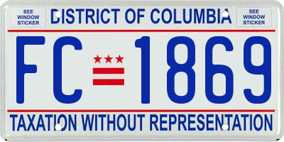 DC license plate FC1869