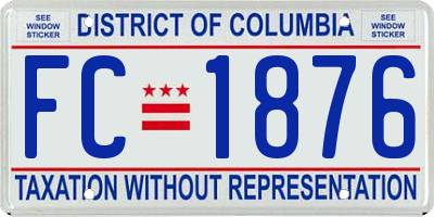 DC license plate FC1876