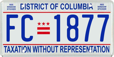 DC license plate FC1877