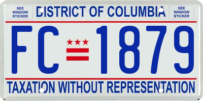 DC license plate FC1879