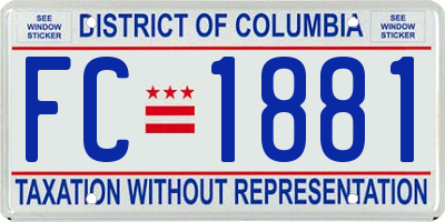 DC license plate FC1881