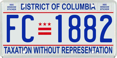 DC license plate FC1882