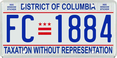 DC license plate FC1884