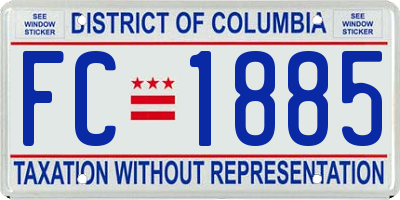 DC license plate FC1885