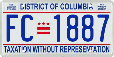 DC license plate FC1887