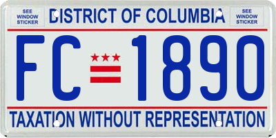 DC license plate FC1890