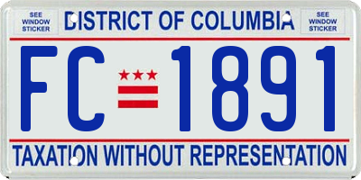 DC license plate FC1891