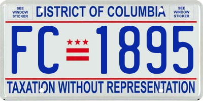 DC license plate FC1895