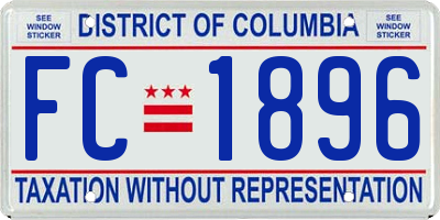 DC license plate FC1896