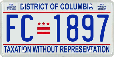 DC license plate FC1897