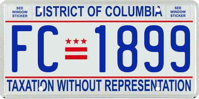 DC license plate FC1899