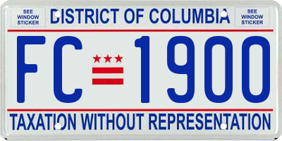 DC license plate FC1900