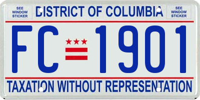 DC license plate FC1901