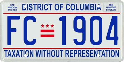 DC license plate FC1904