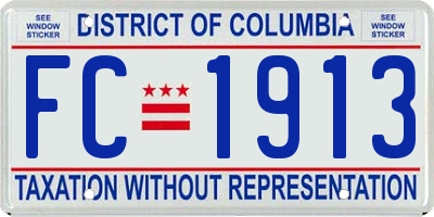 DC license plate FC1913