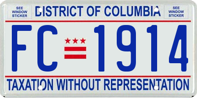 DC license plate FC1914